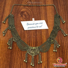 Load image into Gallery viewer, Rustic Silver Kuchi Vintage Necklace With Bells