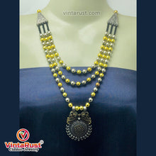 Load image into Gallery viewer, Silver And Golden Beaded Chain Necklace