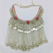 Load image into Gallery viewer, Silver Kuchi Handmade Choker Necklace With Long Bells