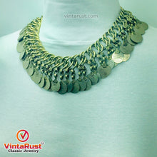 Load image into Gallery viewer, Silver Kuchi Coins Choker Necklace