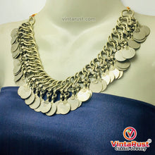 Load image into Gallery viewer, Silver Kuchi Vintage Tribal Coins Choker Necklace