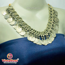 Load image into Gallery viewer, Silver Kuchi Vintage Tribal Coins Choker Necklace