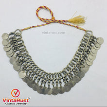 Load image into Gallery viewer, Silver Kuchi Vintage Tribal Coins Choker Necklace