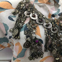 Load image into Gallery viewer, Silver Kuchi Dangling Tassels Tribal Necklace