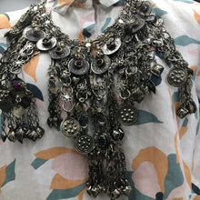 Load image into Gallery viewer, Silver Kuchi Dangling Tassels Tribal Necklace