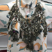 Load image into Gallery viewer, Silver Kuchi Dangling Tassels Tribal Necklace