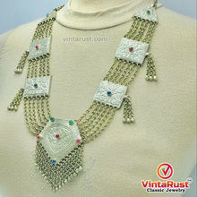Load image into Gallery viewer, Silver Kuchi Massive Bohemian Pendant Necklace