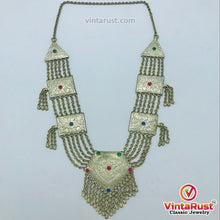 Load image into Gallery viewer, Silver Kuchi Massive Bohemian Pendant Necklace