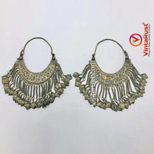 Load image into Gallery viewer, Silver Kuchi Vintage Massive Hoop Style Earrings