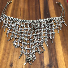 Load image into Gallery viewer, Silver Tone Ethnic Choker Necklace