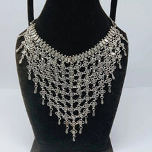 Load image into Gallery viewer, Silver Tone Ethnic Choker Necklace