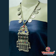 Load image into Gallery viewer, Vintage Silver Pendant Necklace with Coins