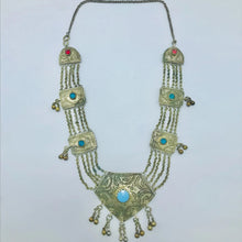 Load image into Gallery viewer, Silver Vintage Necklace with Turquoise Beads