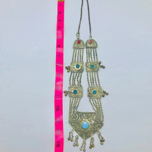 Load image into Gallery viewer, Silver Vintage Necklace with Turquoise Beads