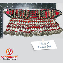 Load image into Gallery viewer, Traditional Handmade Choker With Red Glass Stones