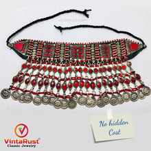 Load image into Gallery viewer, Traditional Handmade Choker With Red Glass Stones