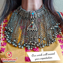 Load image into Gallery viewer, Traditional Kuchi Choker Necklace With Silver Bells