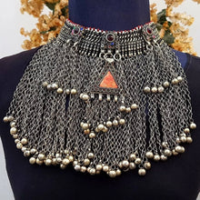 Load image into Gallery viewer, Traditional Kuchi Choker Necklace With Silver Bells
