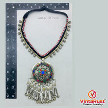 Load image into Gallery viewer, Tribal Pendant Necklace With Glass Stones and Bells