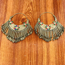 Load image into Gallery viewer, Tribal Antique Silver Earrings