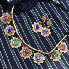 Load image into Gallery viewer, Tribal Antique Necklace and earrings Jewelry Set