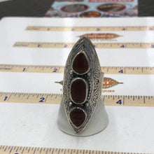Load image into Gallery viewer, Antique Kuchi Silver Boho Statement Ring
