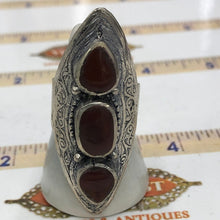 Load image into Gallery viewer, Antique Kuchi Silver Boho Statement Ring