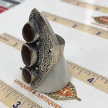 Load image into Gallery viewer, Antique Kuchi Silver Boho Statement Ring