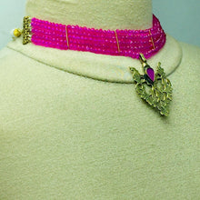 Load image into Gallery viewer, Tribal Beaded Necklace With Dangling Motif