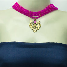 Load image into Gallery viewer, Tribal Beaded Necklace With Dangling Motif