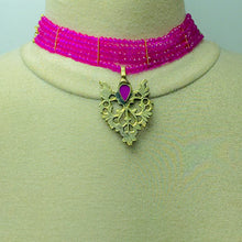 Load image into Gallery viewer, Tribal Beaded Necklace With Dangling Motif