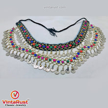 Load image into Gallery viewer, Tribal Belly Dance Belt With Multicolor Glass Stones