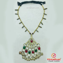 Load image into Gallery viewer, Tribal Big Pendant Necklace With Glass Stones