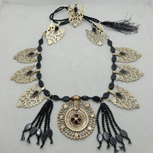 Load image into Gallery viewer, Tribal Black Stone Beaded Motif Jewelry Set