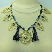 Load image into Gallery viewer, Tribal Black Stone Beaded Motif Jewelry Set