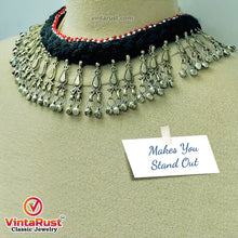 Load image into Gallery viewer, Tribal Black Vintage Choker Necklace With Dangling Bells