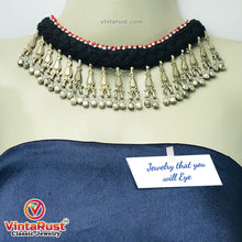 Load image into Gallery viewer, Tribal Black Vintage Choker Necklace With Dangling Bells