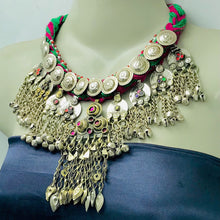 Load image into Gallery viewer, Tribal Necklace With Vintage Coins and Tassels