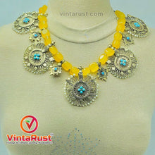 Load image into Gallery viewer, Stunning Yellow Stones Beaded Vintage Necklace