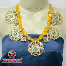 Load image into Gallery viewer, Stunning Yellow Stones Beaded Vintage Necklace