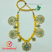 Load image into Gallery viewer, Stunning Yellow Stones Beaded Vintage Necklace