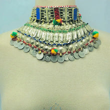 Load image into Gallery viewer, Massive Tribal Fish Ethnic Multicolor Choker Necklace