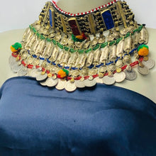 Load image into Gallery viewer, Massive Tribal Fish Ethnic Multicolor Choker Necklace