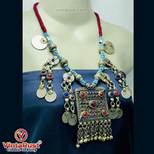 Load image into Gallery viewer, Handmade Beaded Chain Necklace With Long Tassels