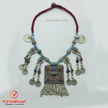 Load image into Gallery viewer, Handmade Beaded Chain Necklace With Long Tassels