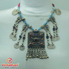 Load image into Gallery viewer, Handmade Beaded Chain Necklace With Long Tassels