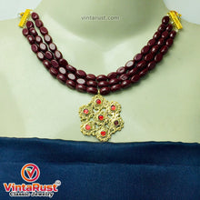 Load image into Gallery viewer, Tribal Handmade Stone Beaded Choker Necklace