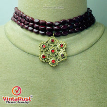 Load image into Gallery viewer, Tribal Handmade Stone Beaded Choker Necklace
