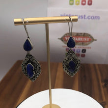 Load image into Gallery viewer, Tribal Handmade Glass Stone Earrings