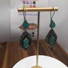 Load image into Gallery viewer, Tribal Handmade Glass Stone Earrings
